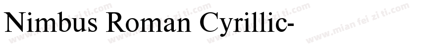 Nimbus Roman Cyrillic字体转换